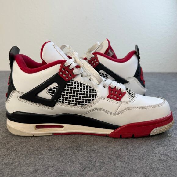 Nike Air Jordan 4 IV Fire Red/White (DC7770-160) Custom Sneakers Shoe Men Size 9 main image 9